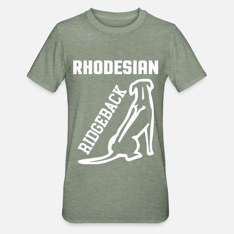 Rhodesian Ridgeback - T-shirt polycoton Unisexe - vert kaki chiné