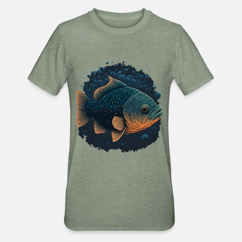 Aquarium Ventilator - Unisex Polycotton T-Shirt - Militärgrün meliert