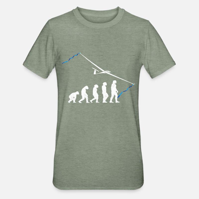 Gliding glider evolution glider - Unisex Polycotton T-Shirt - heather military green