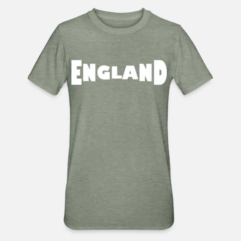 Angleterre - T-shirt polycoton Unisexe - vert kaki chiné