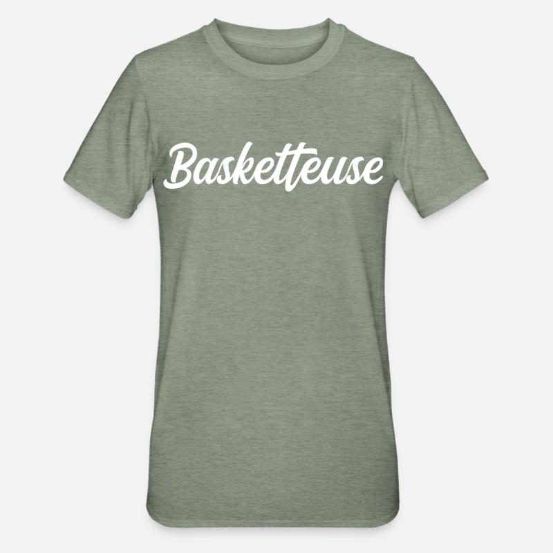 Basketteuse - T-shirt polycoton Unisexe - vert kaki chiné