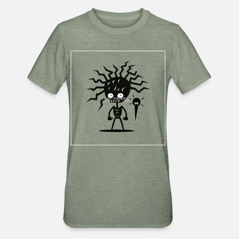 Erweiterte Intelligenz - Unisex Polycotton T-Shirt - Militärgrün meliert