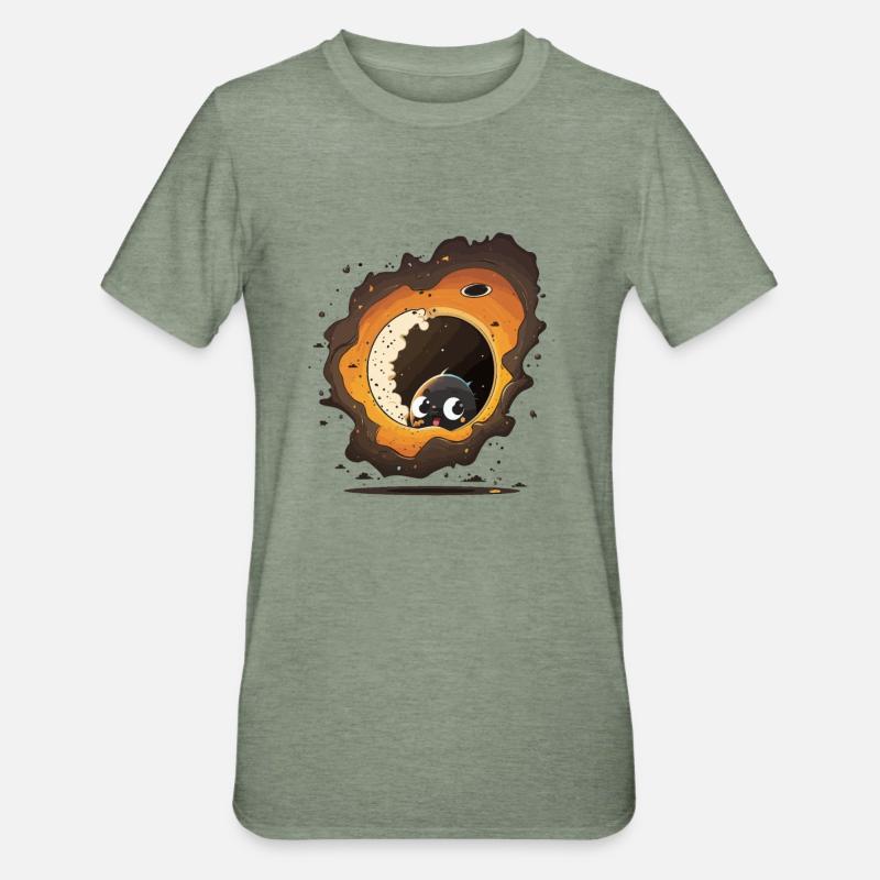 Der Ereignishorizont - Unisex Polycotton T-Shirt - Militärgrün meliert