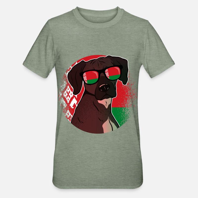 Biélorussie - T-shirt polycoton Unisexe - vert kaki chiné