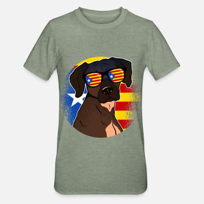 Catalogne - T-shirt polycoton Unisexe - vert kaki chiné
