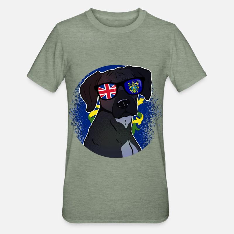 Pitcairninseln - Unisex Polycotton T-Shirt - Militärgrün meliert