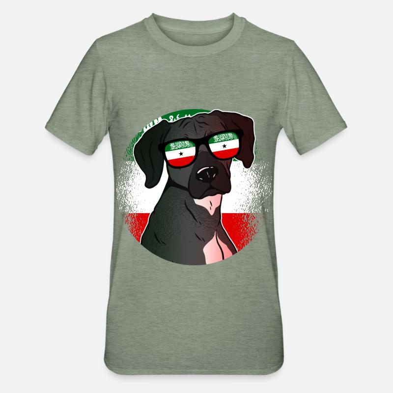 Somaliland - T-shirt polycoton Unisexe - vert kaki chiné