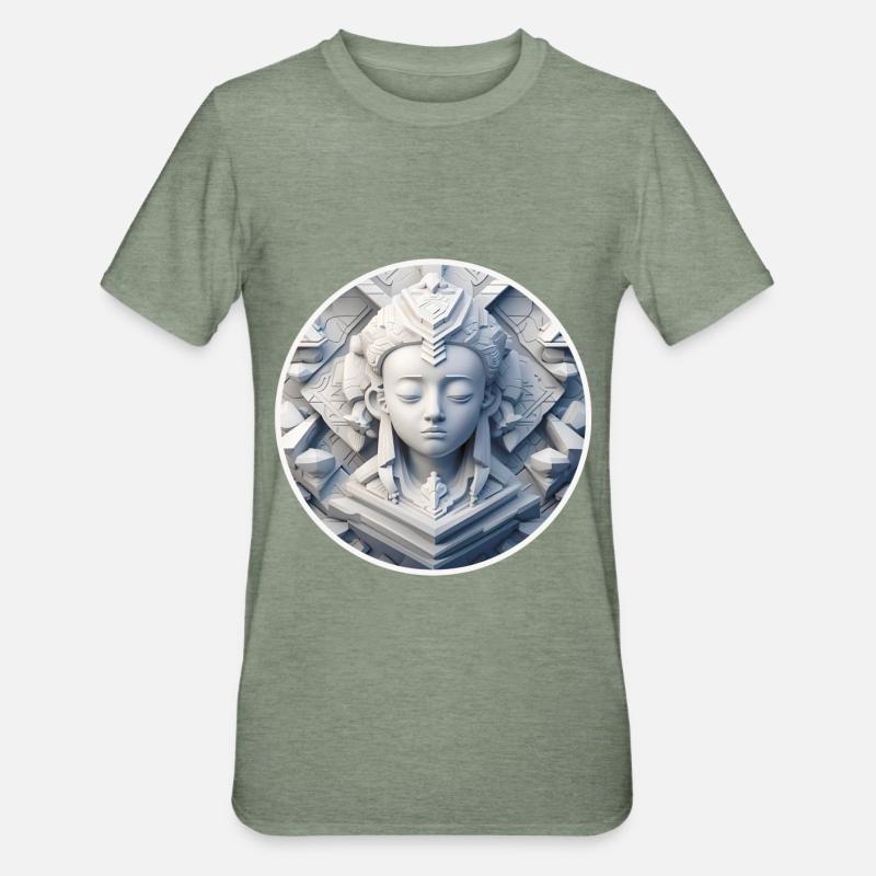 Mind 01 - Unisex Polycotton T-Shirt - Militärgrün meliert