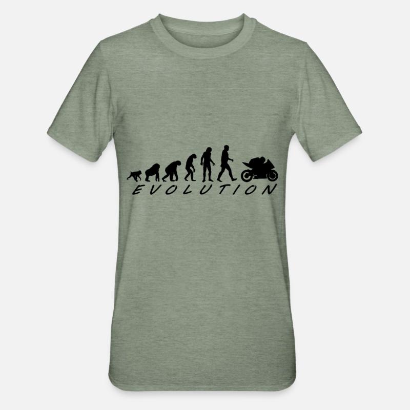 Évolution - T-shirt polycoton Unisexe - vert kaki chiné