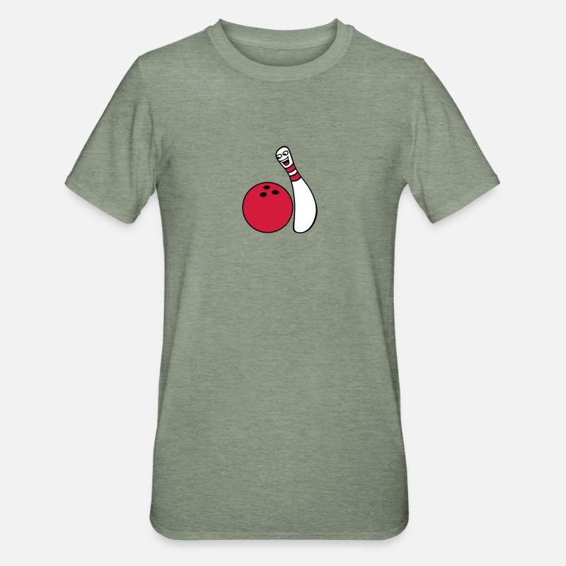 Cheeky Comic Bowling Pin - T-shirt polycoton Unisexe - vert kaki chiné