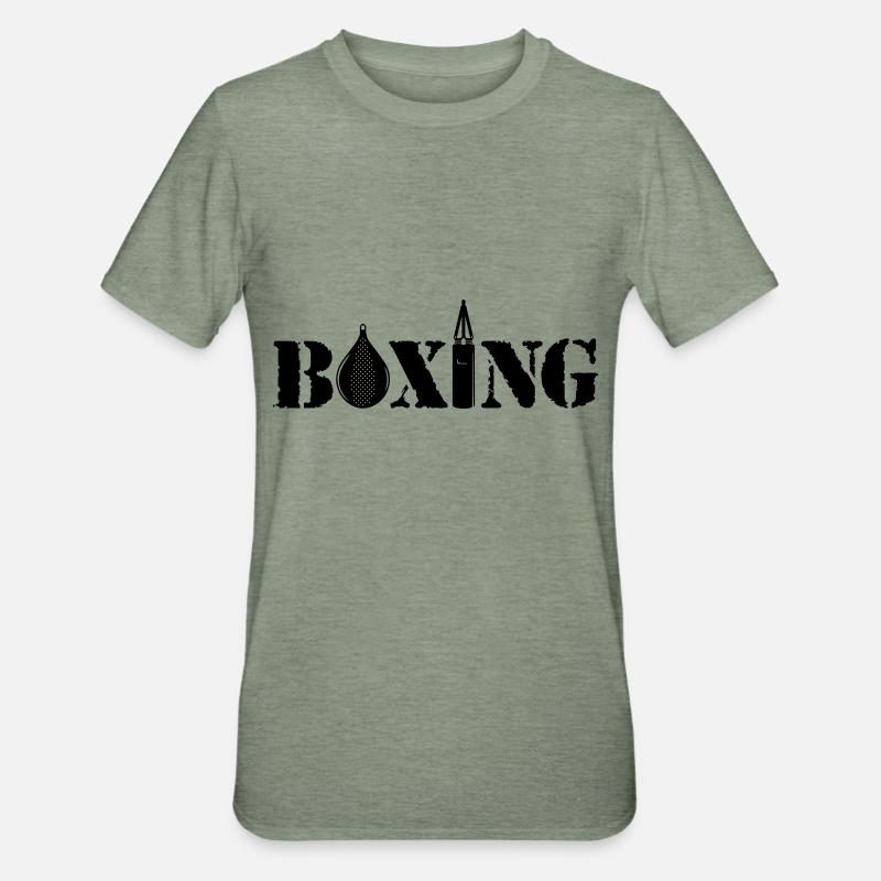 Boxe | Couleur changeable - T-shirt polycoton Unisexe - vert kaki chiné