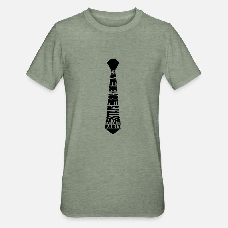 Cravate baccalauréat - T-shirt polycoton Unisexe - vert kaki chiné