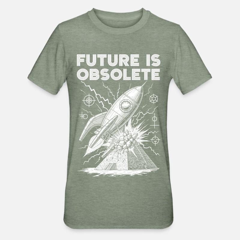 Vision d’avenir Conception de l’espace - T-shirt polycoton Unisexe - vert kaki chiné