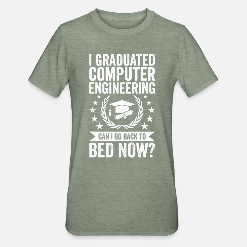 I have completed computer engineering - Unisex Polycotton T-Shirt - heather military green