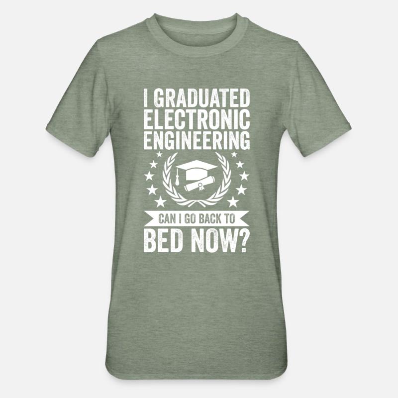 I studied electrical engineering - Unisex Polycotton T-Shirt - heather military green