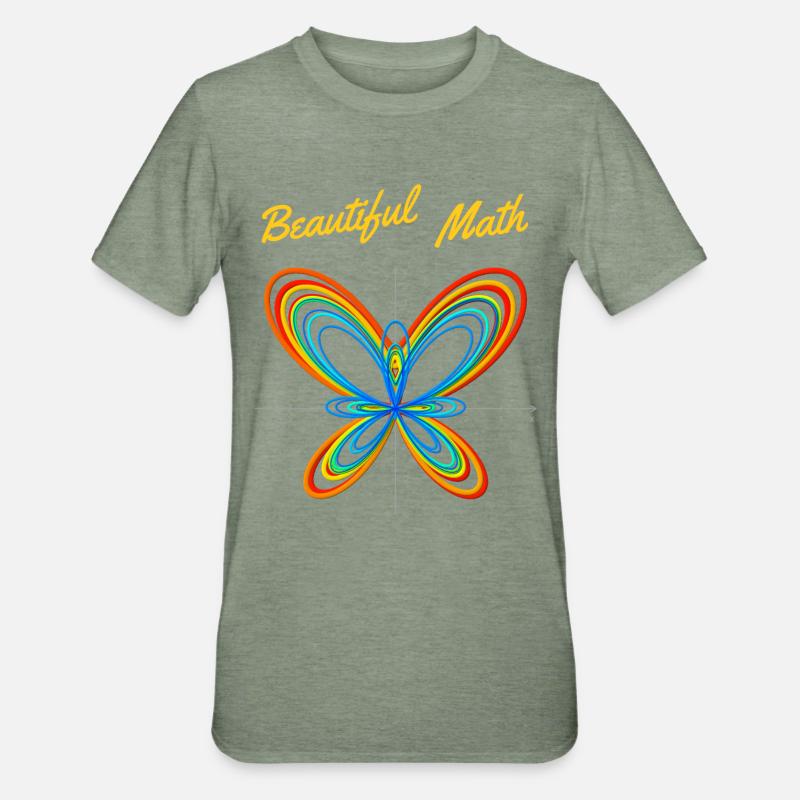 Butterfly Function - Beautiful Math - Unisex Polycotton T-Shirt - heather military green