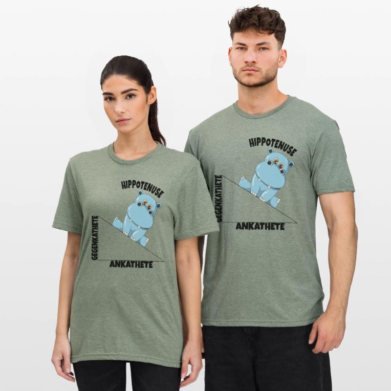 Math Hippotenuse Angular Function Hypotenuse Hippo Unisex Polycotton T-Shirt