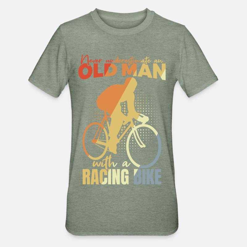 Papi vélo - T-shirt polycoton Unisexe - vert kaki chiné