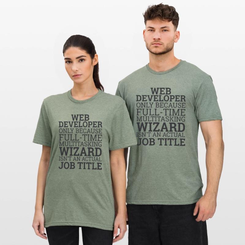 "Web Developer Wizard | Web Developer" Unisex Polycotton T-Shirt