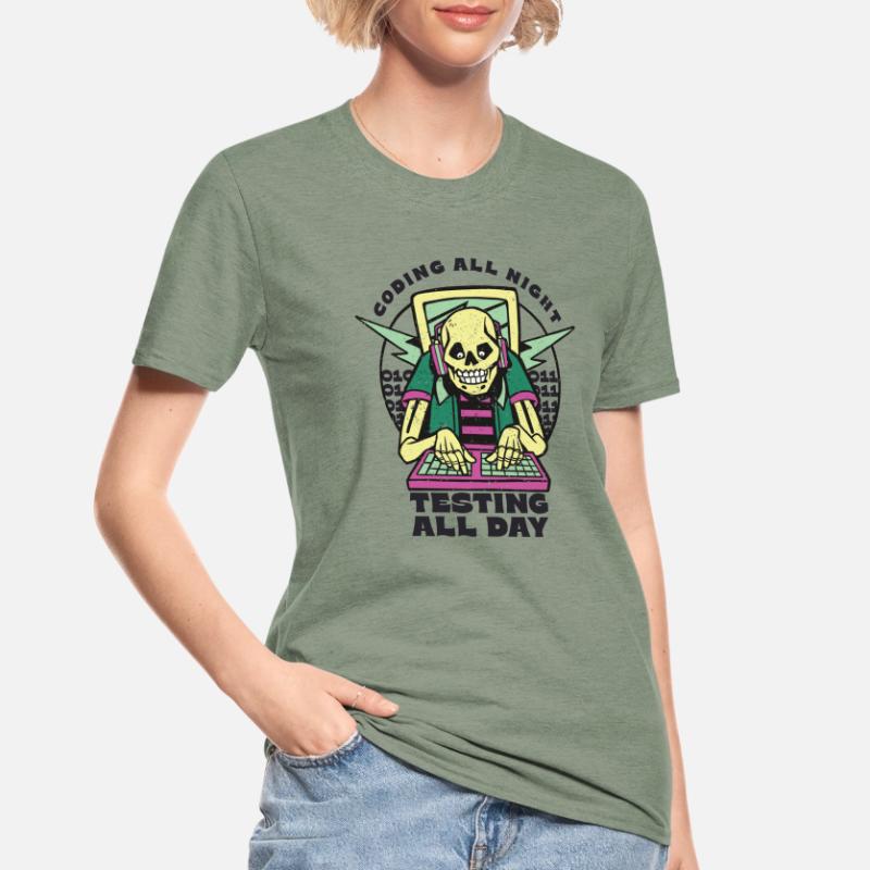 "Coding All Night Programmer | Programmierer" Unisex Polycotton T-Shirt