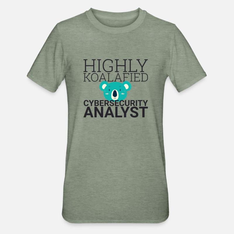 "Cybersecurity Analyst Koalafied | Cybersecurity" - Unisex Polycotton T-Shirt - heather military green