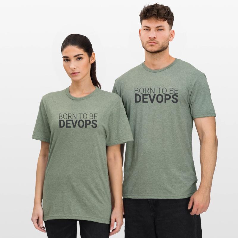 "DevOps Born | Software Development" Unisex Polycotton T-Shirt