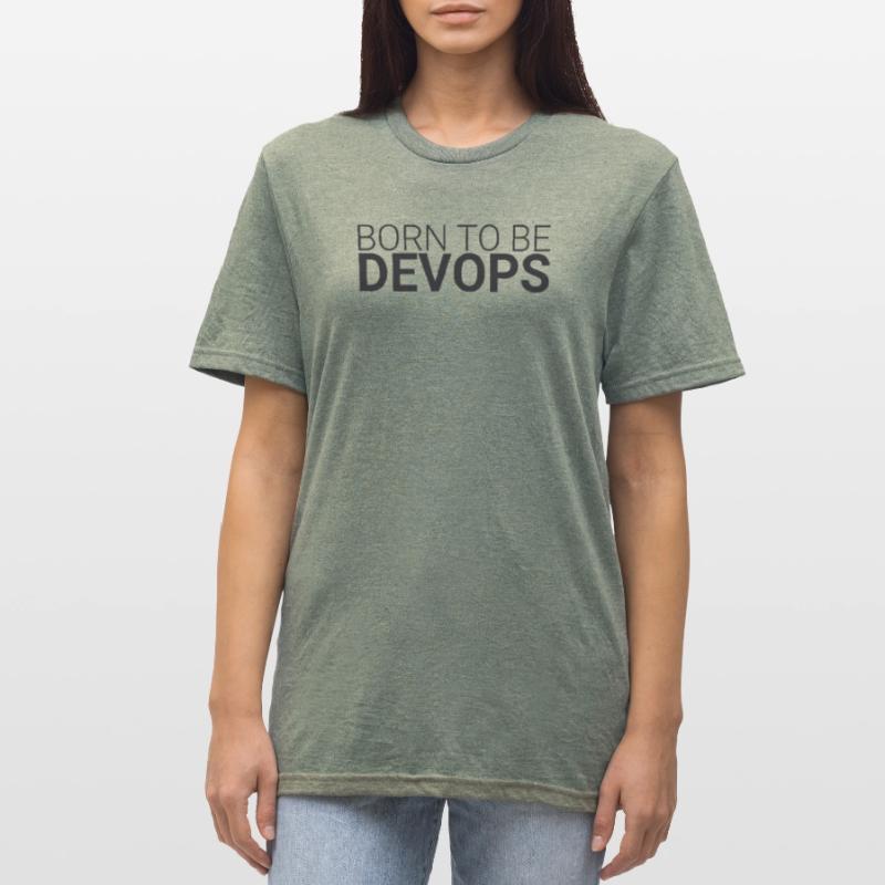 "DevOps Born | Software Development" Unisex Polycotton T-Shirt