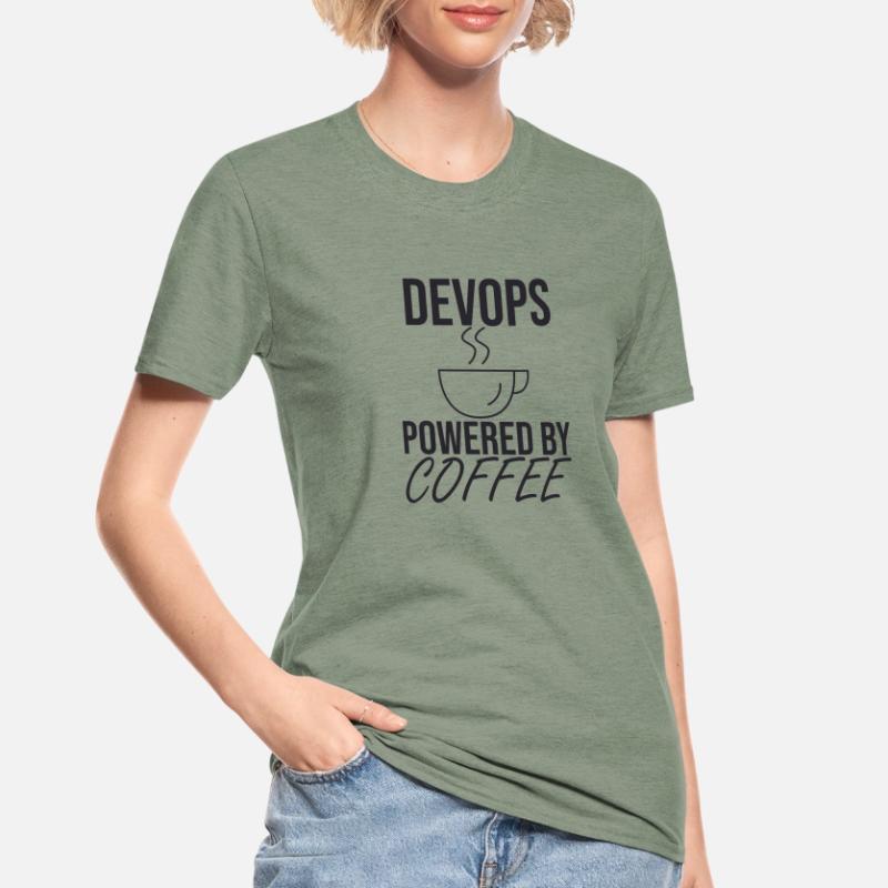 DevOps Coffee | Software Development" Unisex Polycotton T-Shirt