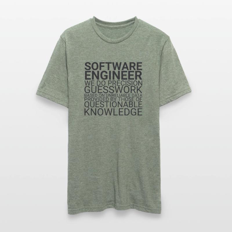 "Software Engineer Guesswork | Programming" Unisex Polycotton T-Shirt
