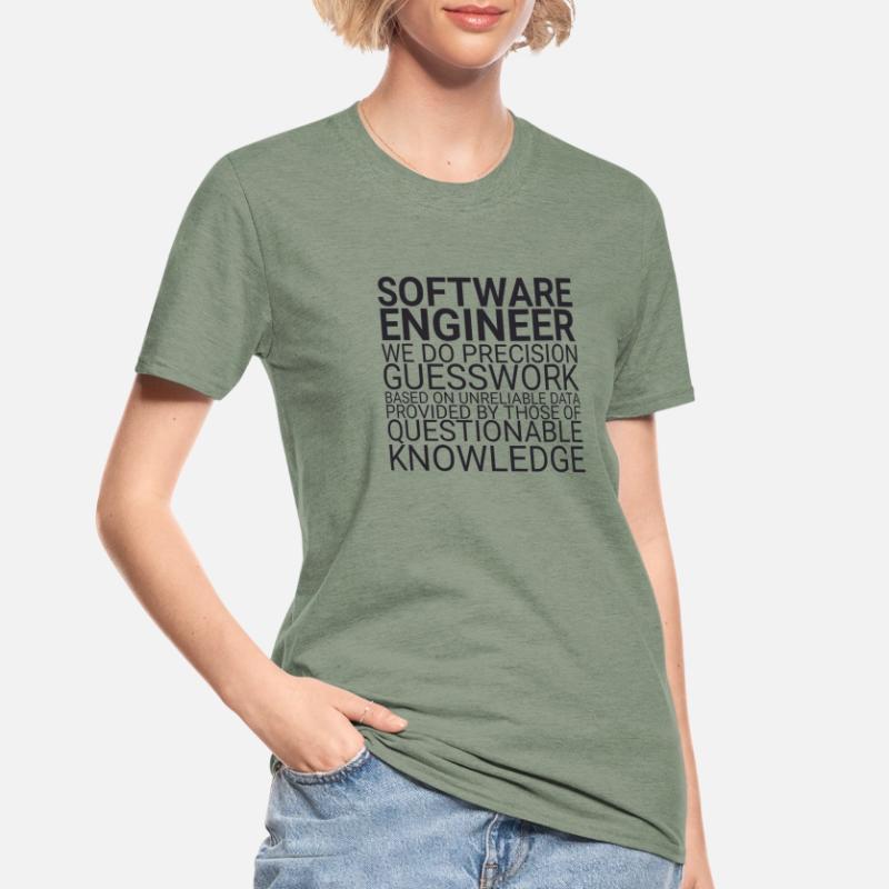 "Software Engineer Guesswork | Programming" Unisex Polycotton T-Shirt