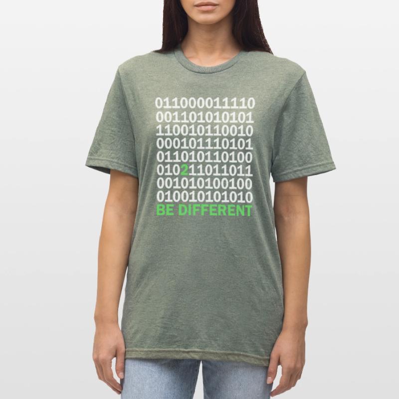 Binary Code Be Different Unisex Polycotton T-Shirt