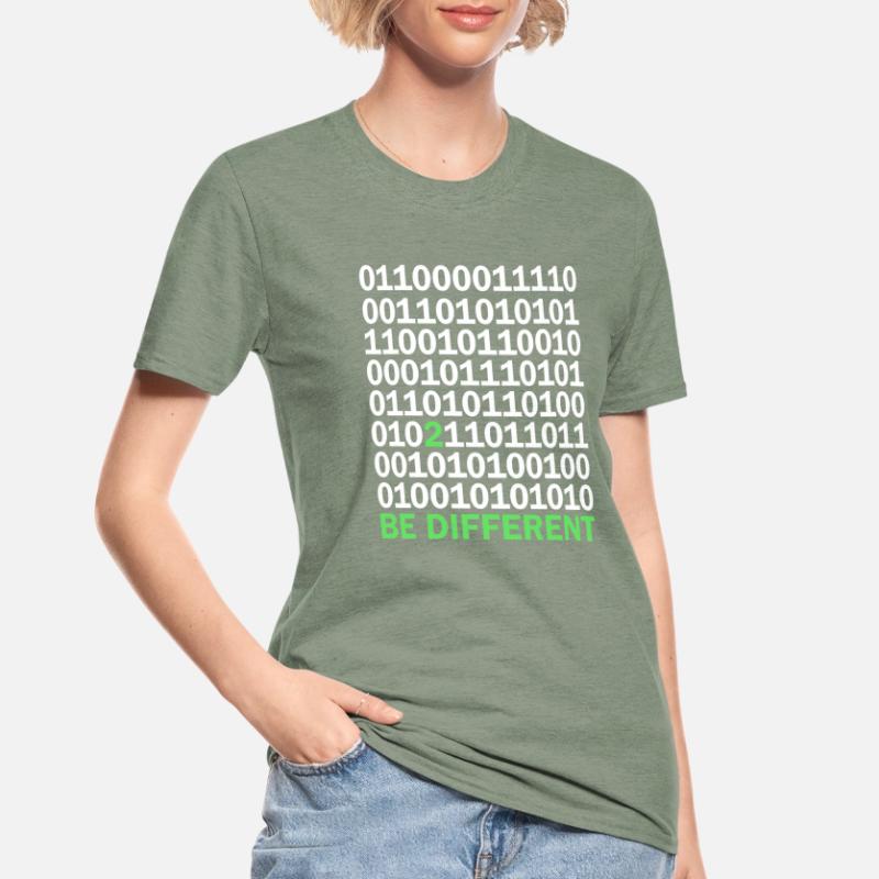 Binary Code Be Different Unisex Polycotton T-Shirt