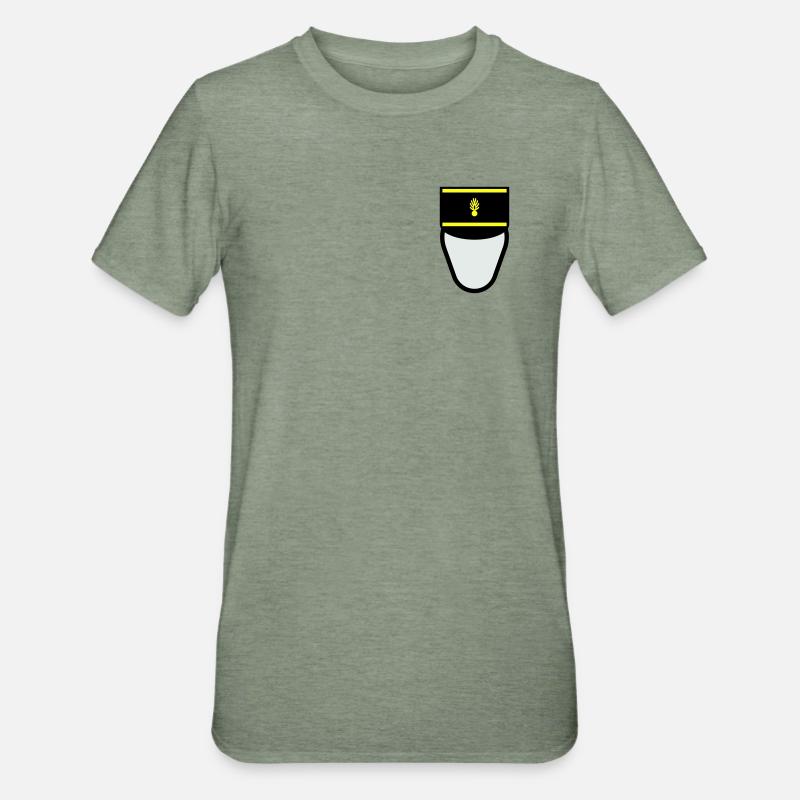 Gendarm Képi G.M. (Mobile Constable) - Unisex Polycotton T-Shirt - Militärgrün meliert