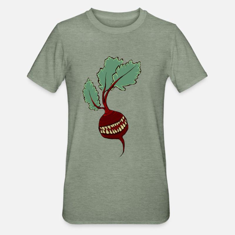 Teethroot - Unisex Polycotton T-Shirt - Militärgrün meliert