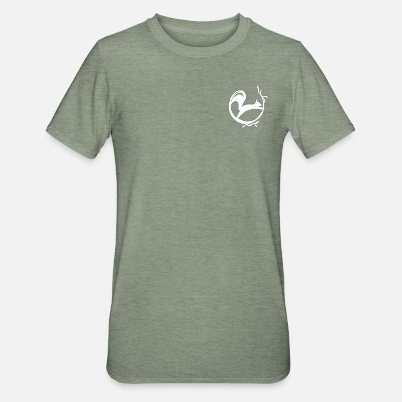 Squirrel Squirrel Coffee Edge white - Unisex Polycotton T-Shirt - heather military green