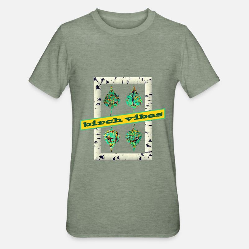 bouleau e 269 - T-shirt polycoton Unisexe - vert kaki chiné