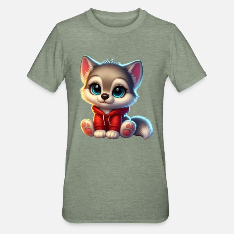 ulver 2 - Unisex Polycotton T-skjorte - militærgrønn-melert