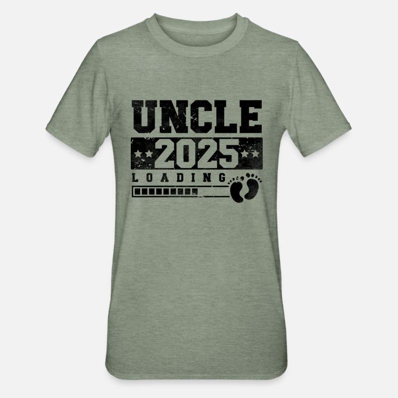 Onkel 2025 loading - Unisex Polycotton T-Shirt - Militärgrün meliert
