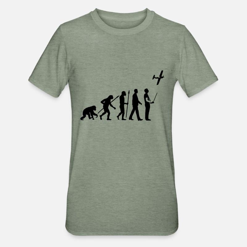 evolution_modellflieger_b_1c - T-shirt polycoton Unisexe - vert kaki chiné