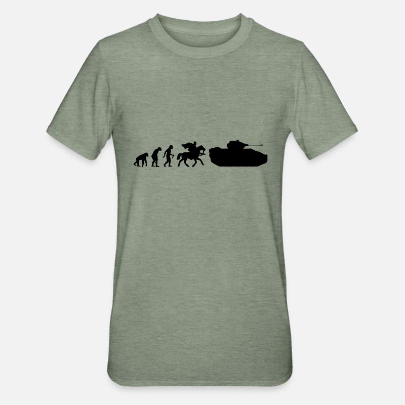 Evolution War - Unisex Polycotton T-Shirt - heather military green
