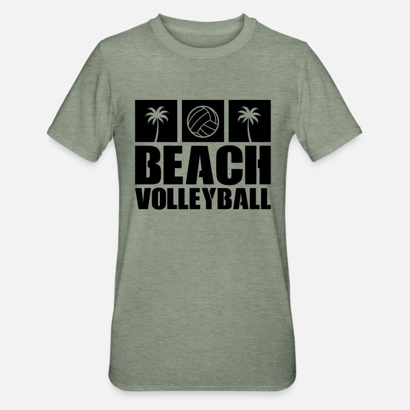 Beach volleyball - Unisex Polycotton T-Shirt - heather military green