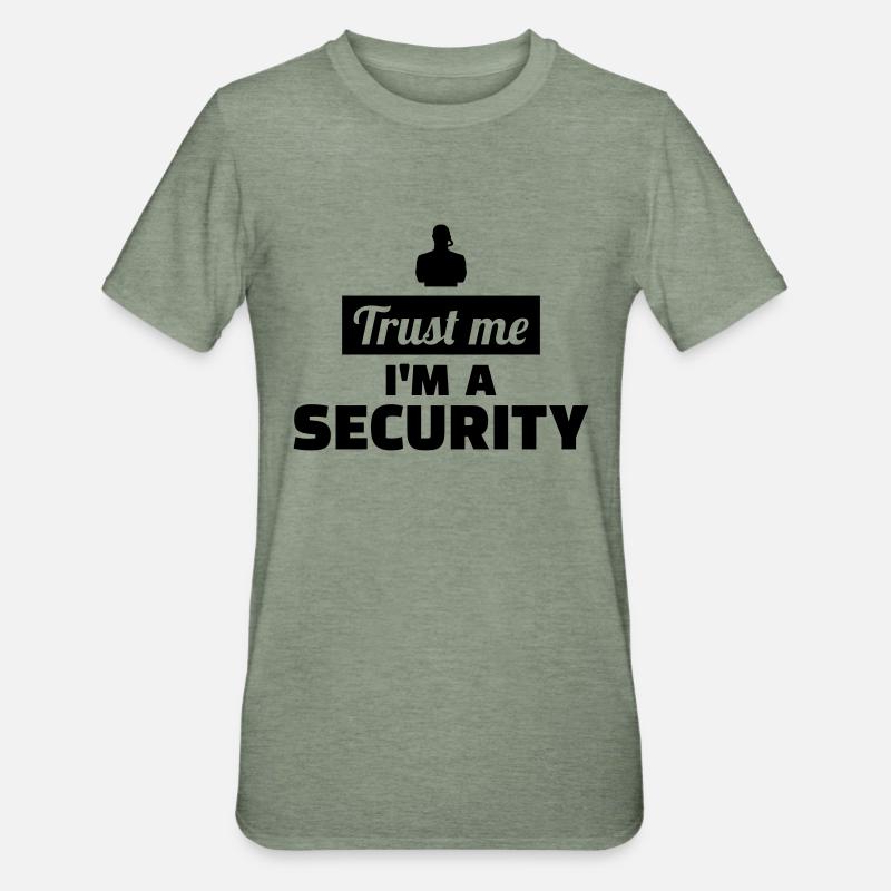 Security - T-shirt polycoton Unisexe - vert kaki chiné