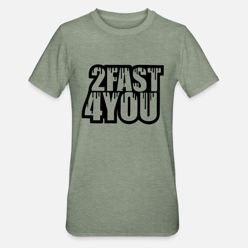 2 rapide 4 vous - T-shirt polycoton Unisexe - vert kaki chiné
