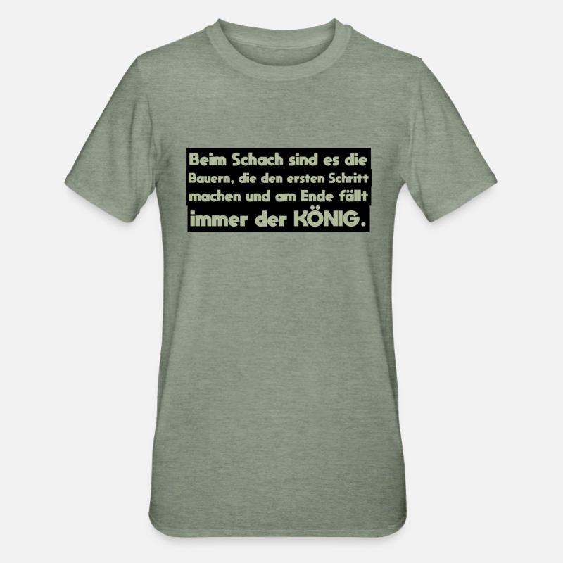 Bauer Spruch - Unisex Polycotton T-Shirt - Militärgrün meliert