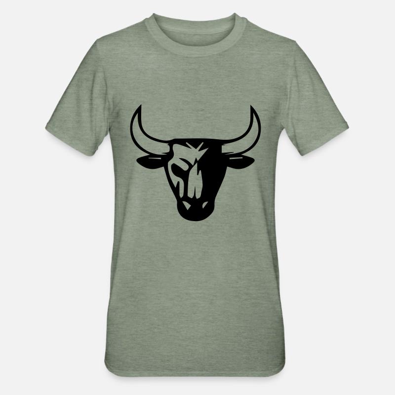 bull - Unisex Polycotton T-Shirt - heather military green