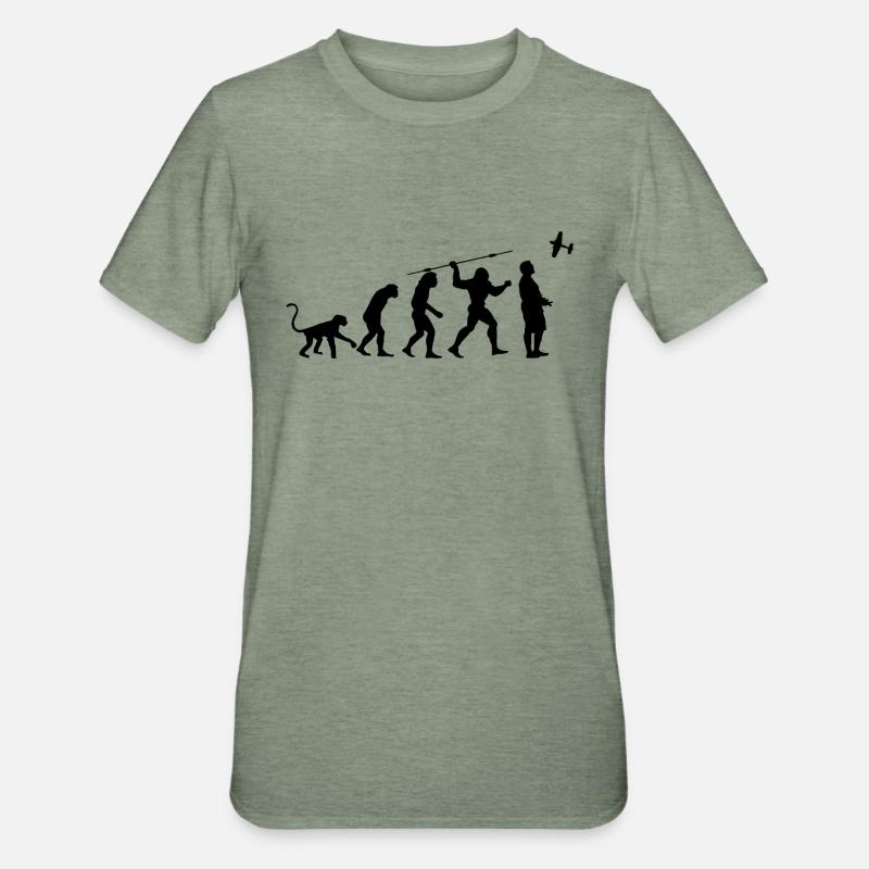 Pilot Evolution - Unisex Polycotton T-Shirt - Militärgrün meliert