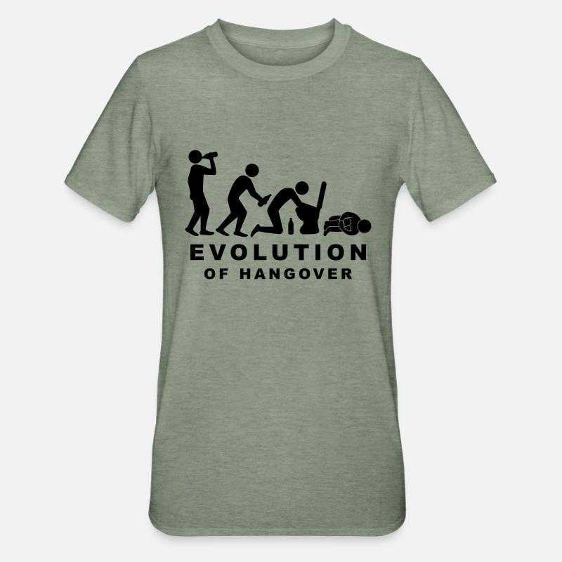 Evolution Hangover - T-shirt polycoton Unisexe - vert kaki chiné