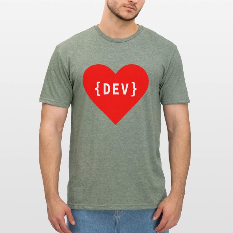 Software Developer, Liebe Code DEV Entwickler Tag Unisex Polycotton T-Shirt