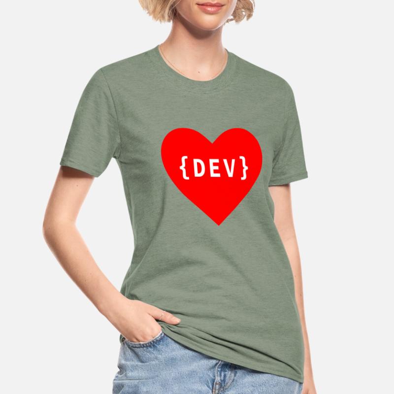 Software Developer, Liebe Code DEV Développeur Tag T-shirt polycoton Unisexe