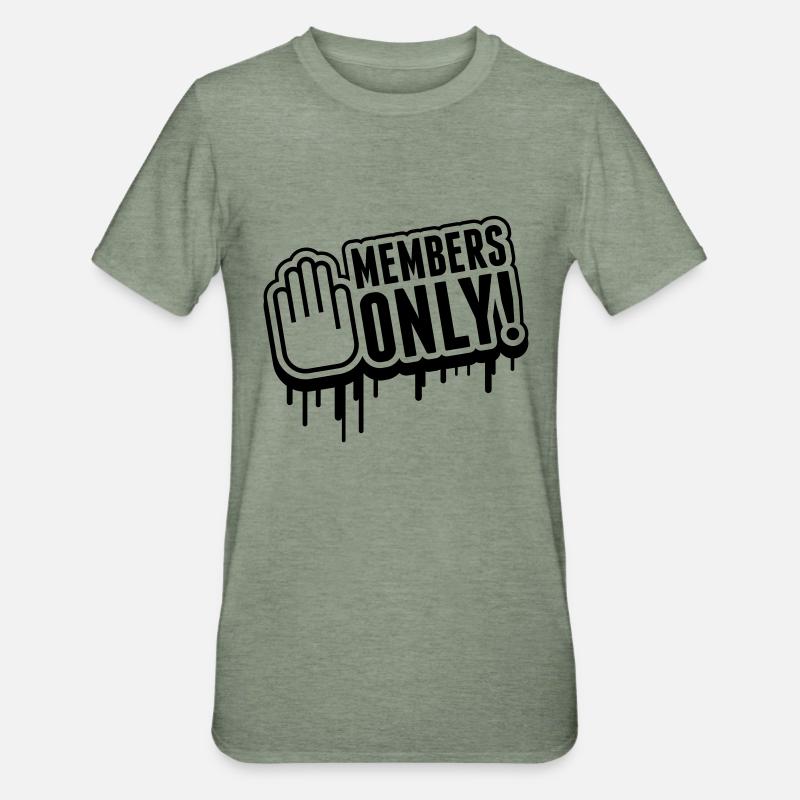 members_only_tr1 - Unisex Polycotton T-Shirt - Militärgrün meliert